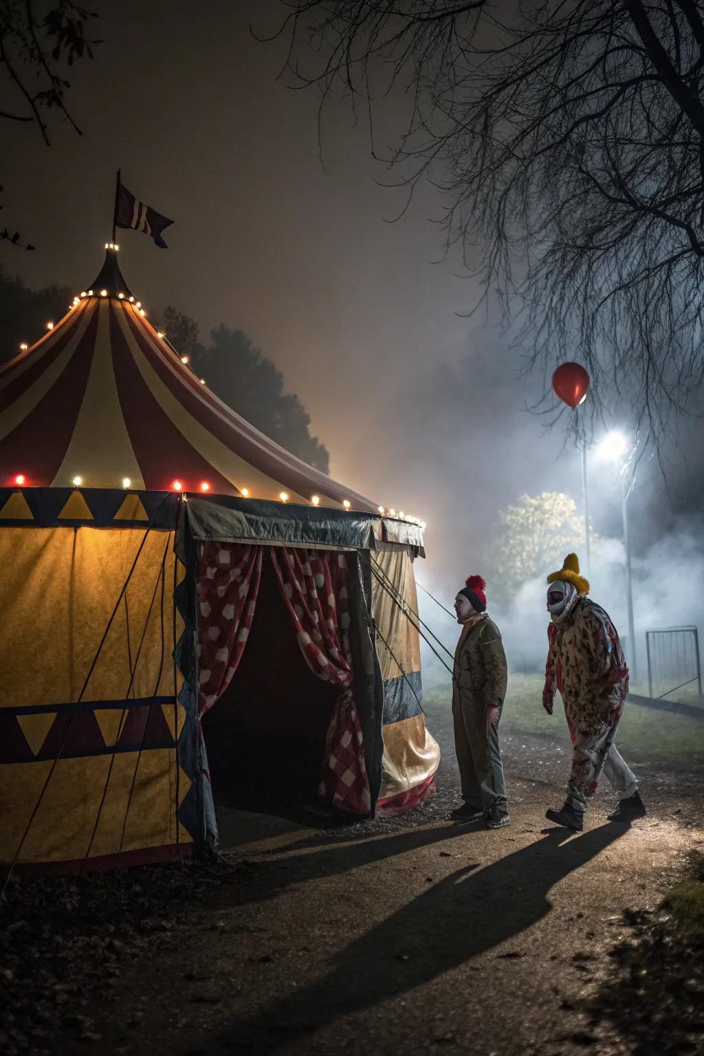 Enter directly into a terrifying Spectacle of Terrors within your personal tent.