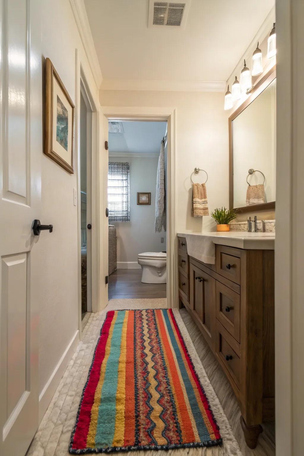 Rugs add coziness and character.