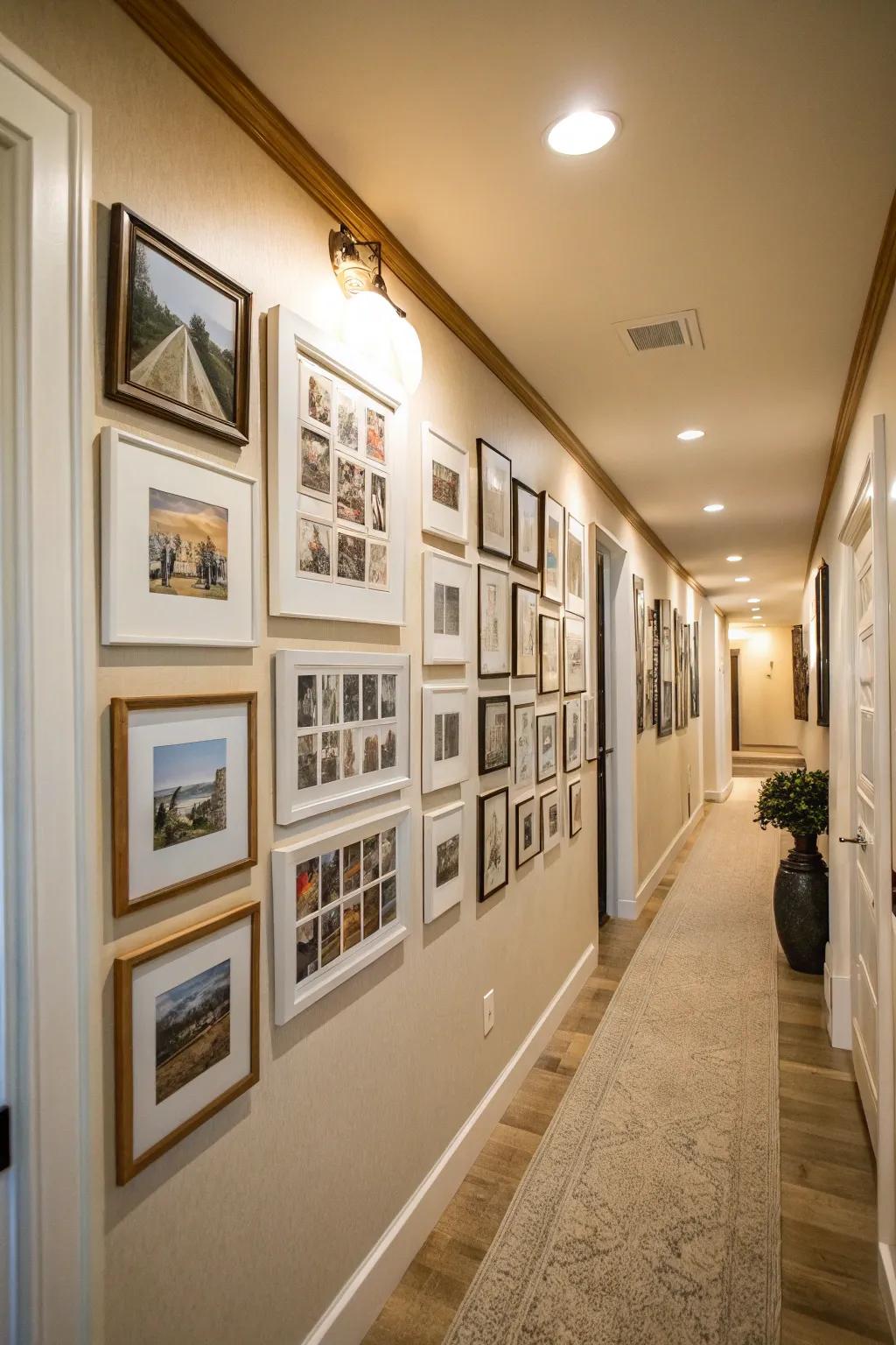 Subtle frames maintain the emphasis on your photos.