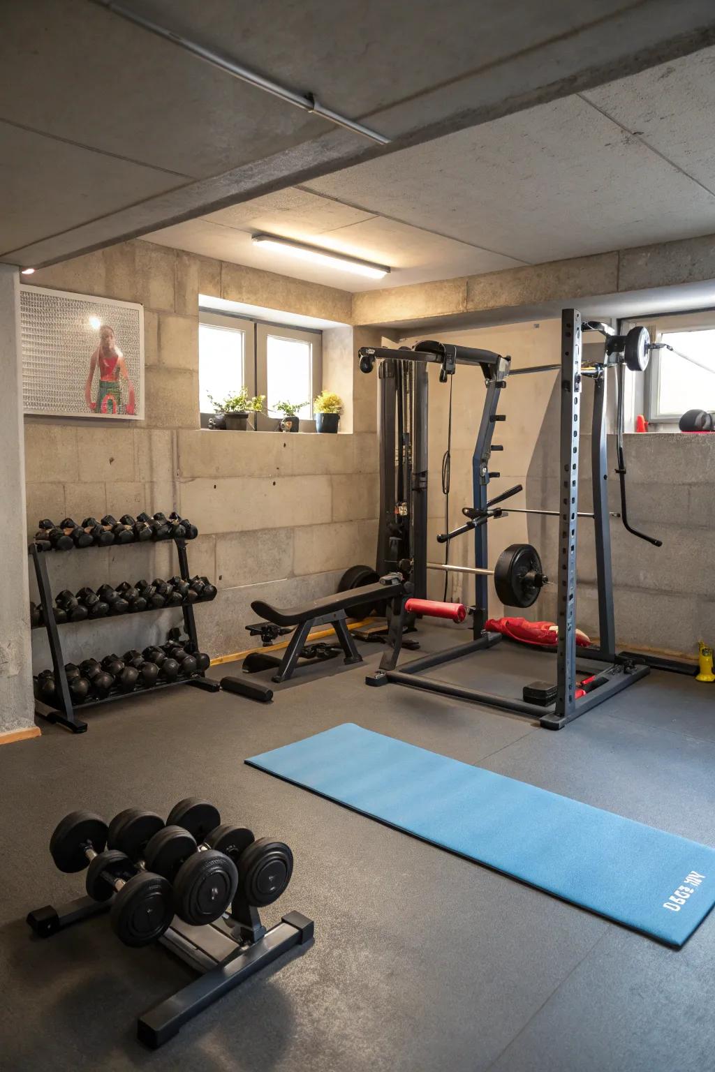 Design your personal fitness zone filled with the essentials for exercising at home.