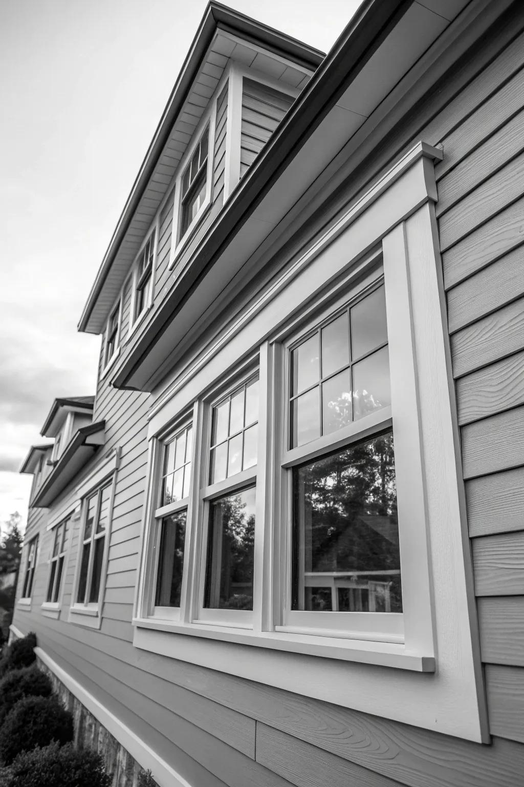 Matching trims bring sophisticated uniformity to home exteriors.