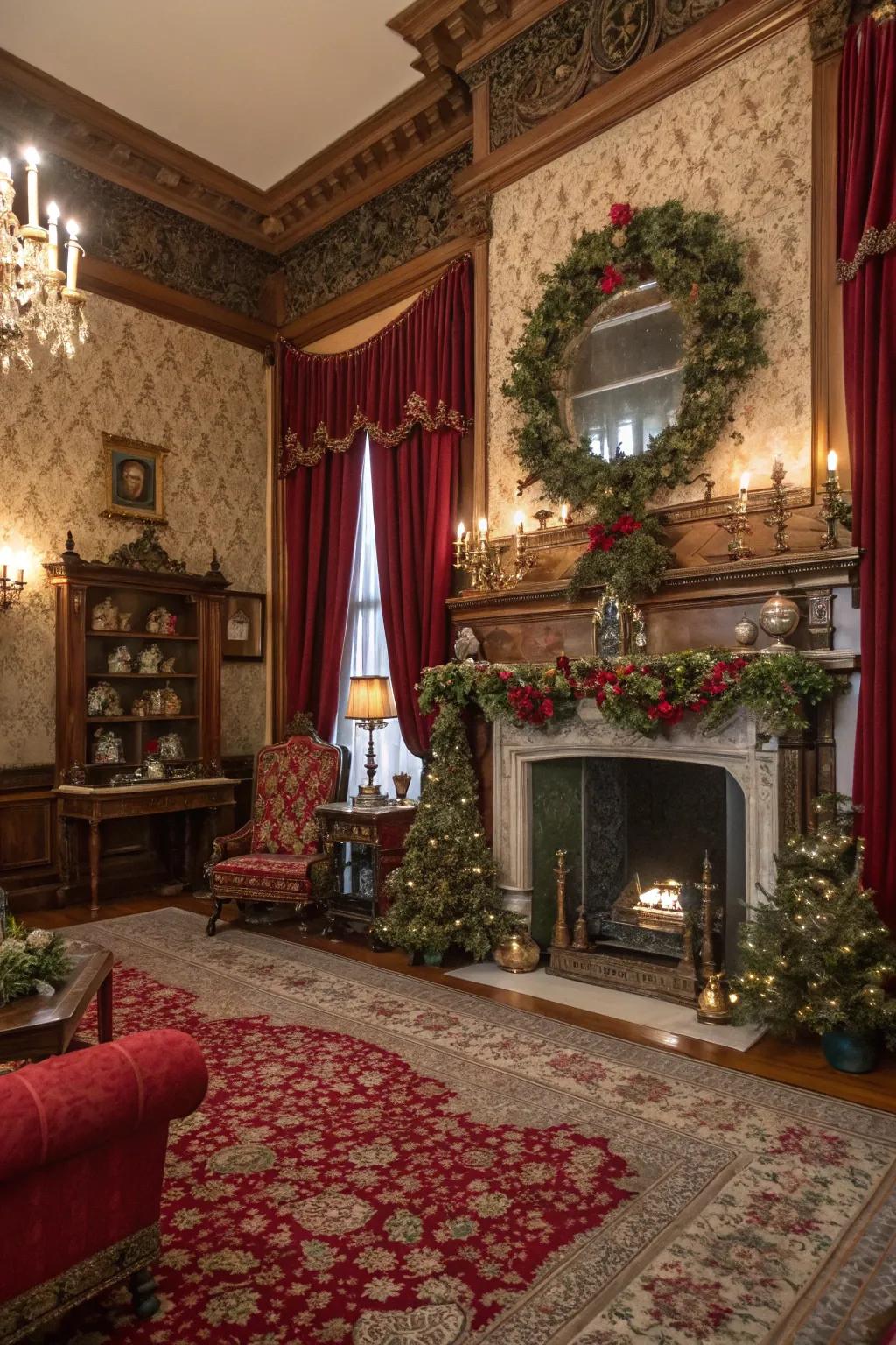 Experience the charm of a Victorian Christmas with this elegant theme.
