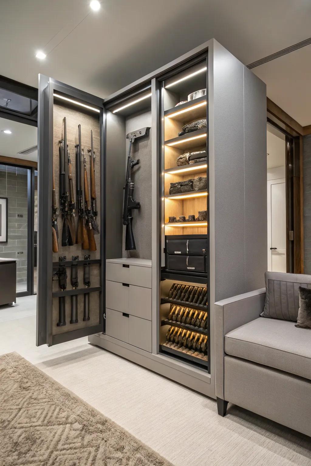 Secret compartments add an element of mystery to your collection space.