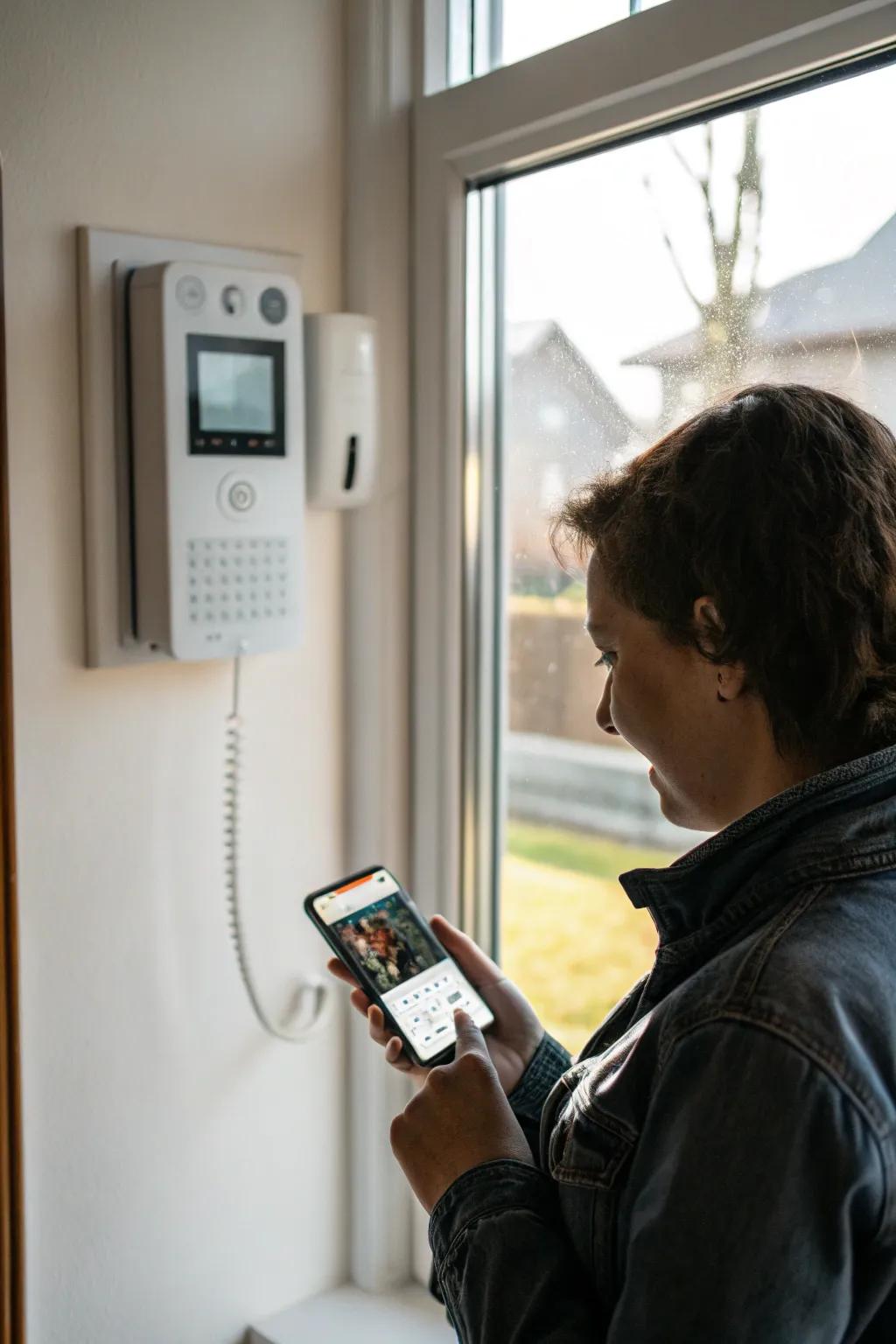 Mobile connection keeps you linked to your home intercom from anywhere.