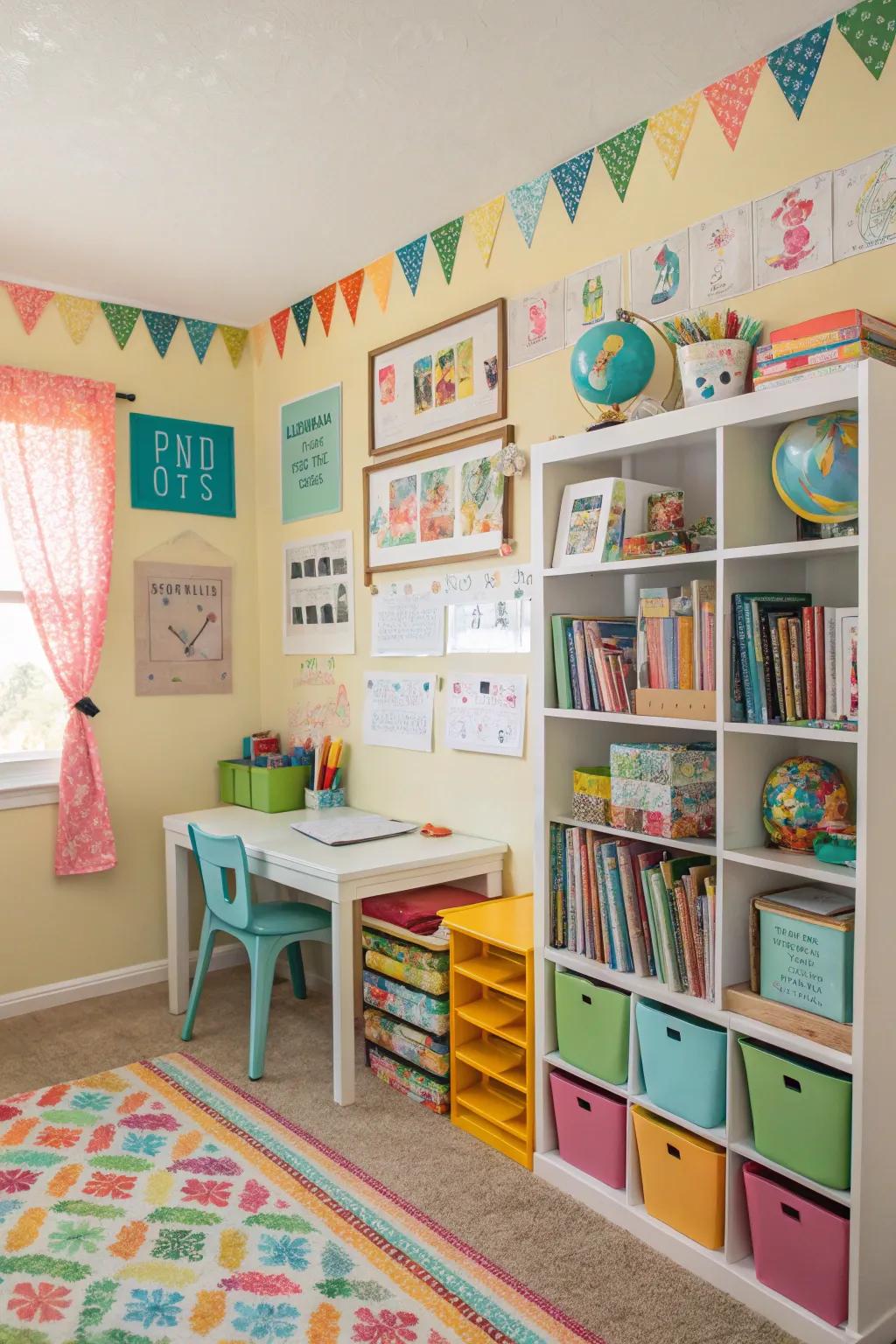 Bright colors add energy and warmth to your homeschool area.