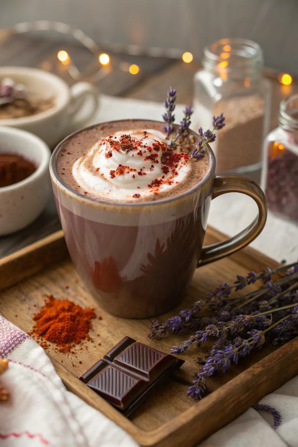 Introduce unique tastes for a surprising variation on classic chocolate elixir.