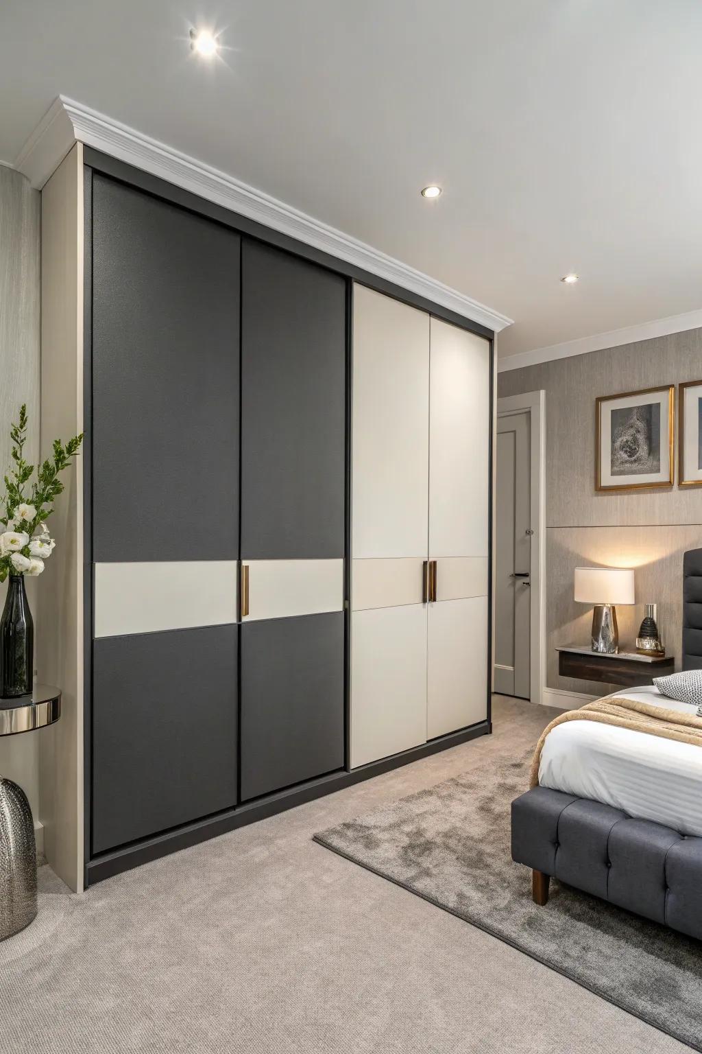 Dual-tone closets: striking and stylish.
