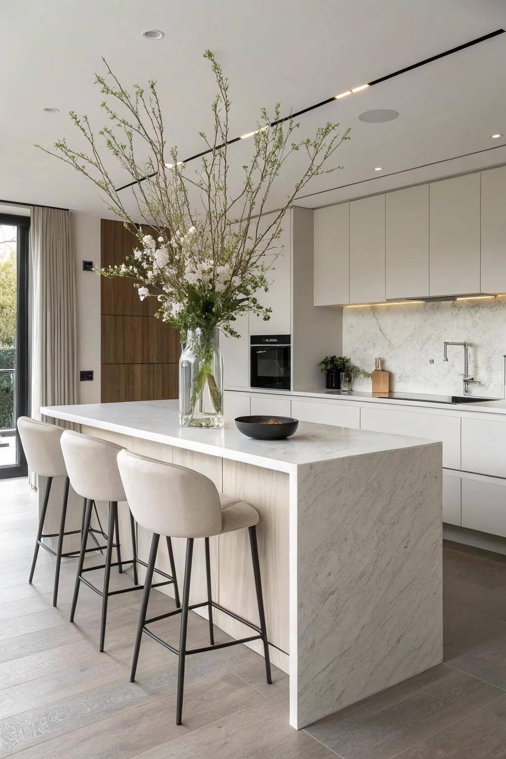 A minimalist design offers a tranquil and calm ambiance.