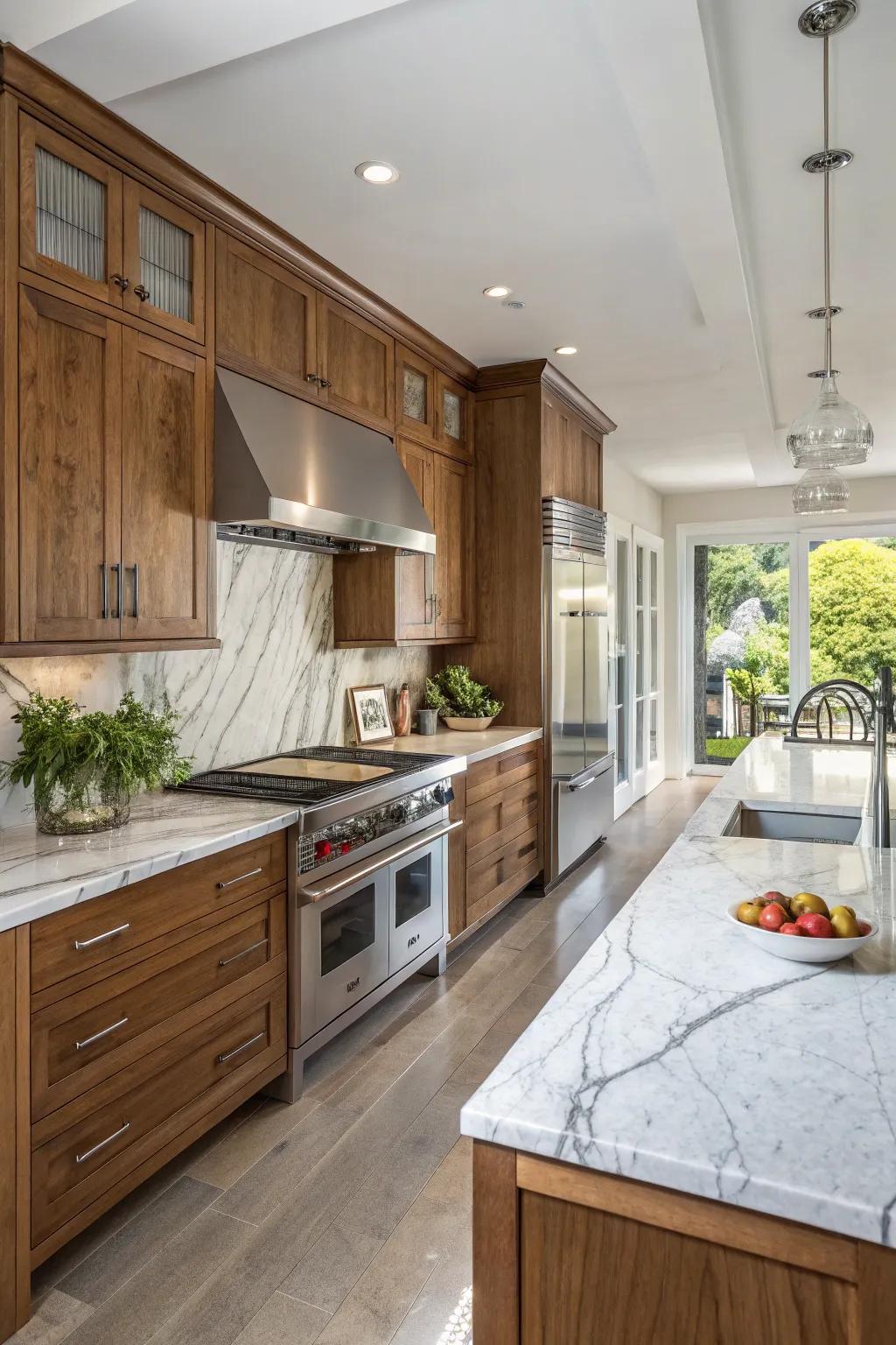 Combining different textures can enhance the visual interest of your kitchen.