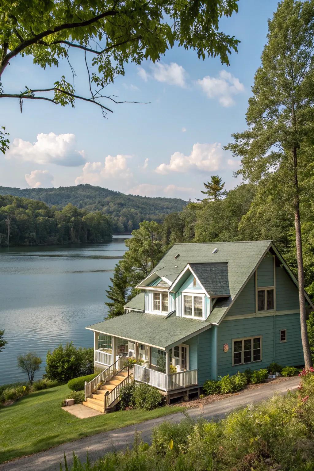 Earthy shades harmonizing with the natural landscape.