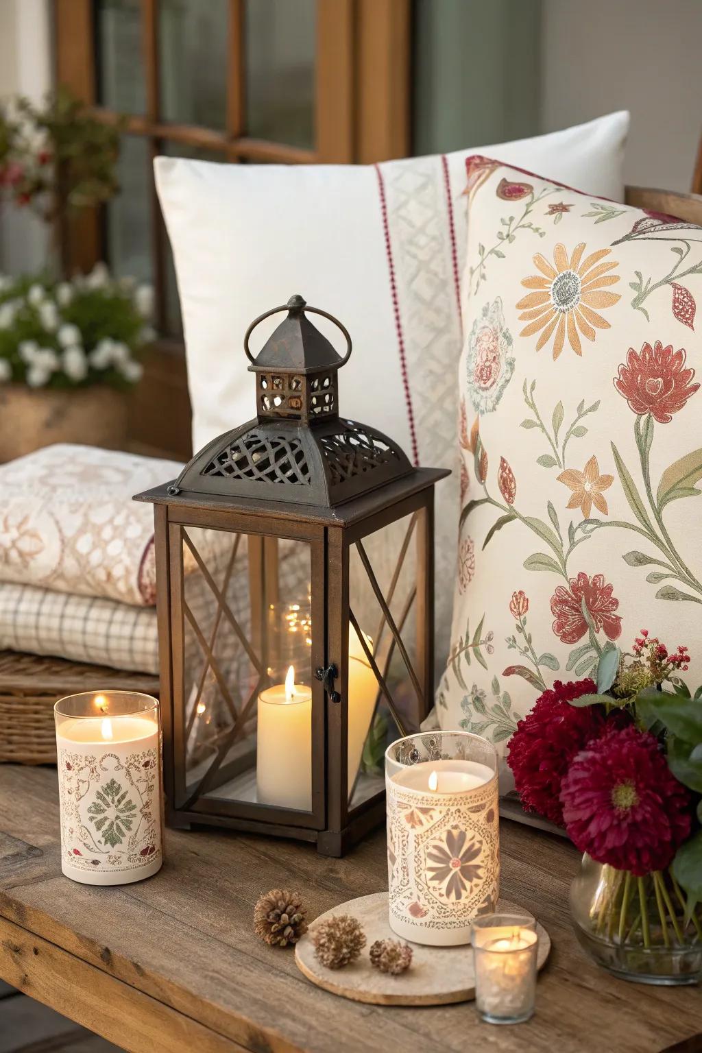 A thoughtfully curated flame box present arrangement.