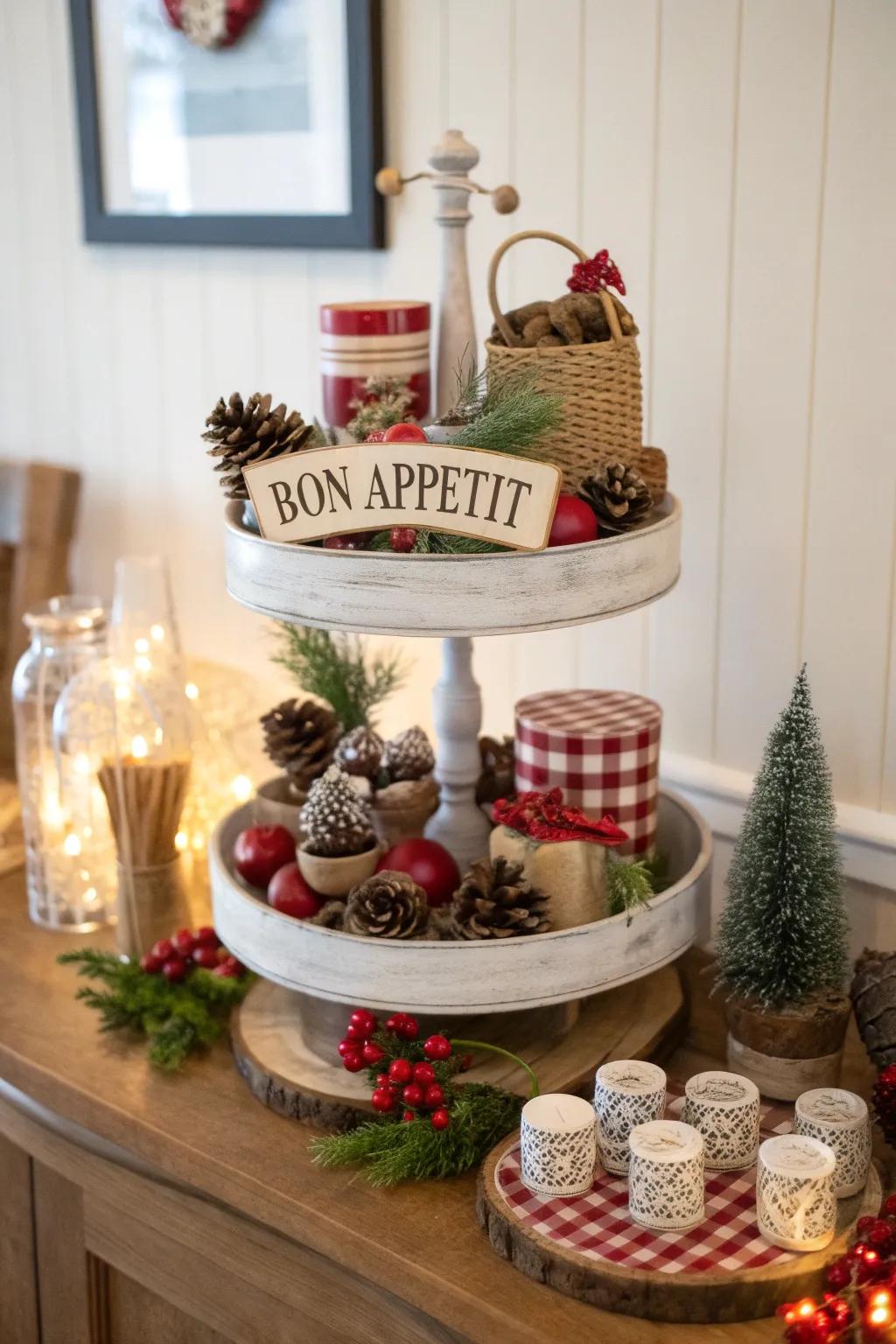 A rotating tray with delightful themed decorations.