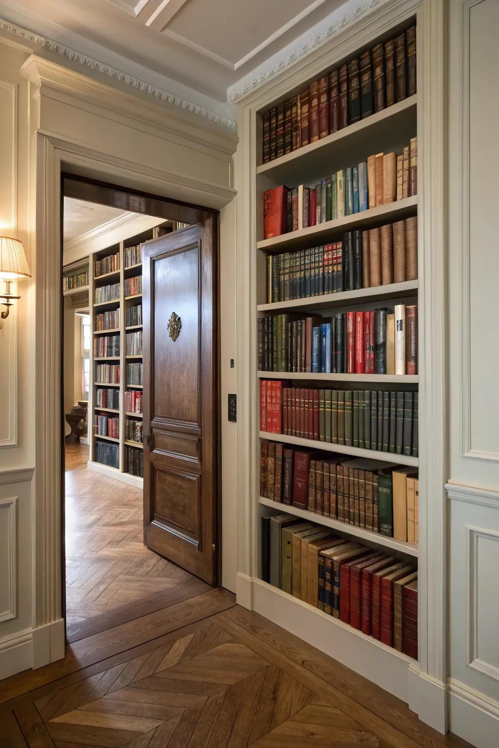 A secret door leading to a private library—perfect for anyone who loves mystery.