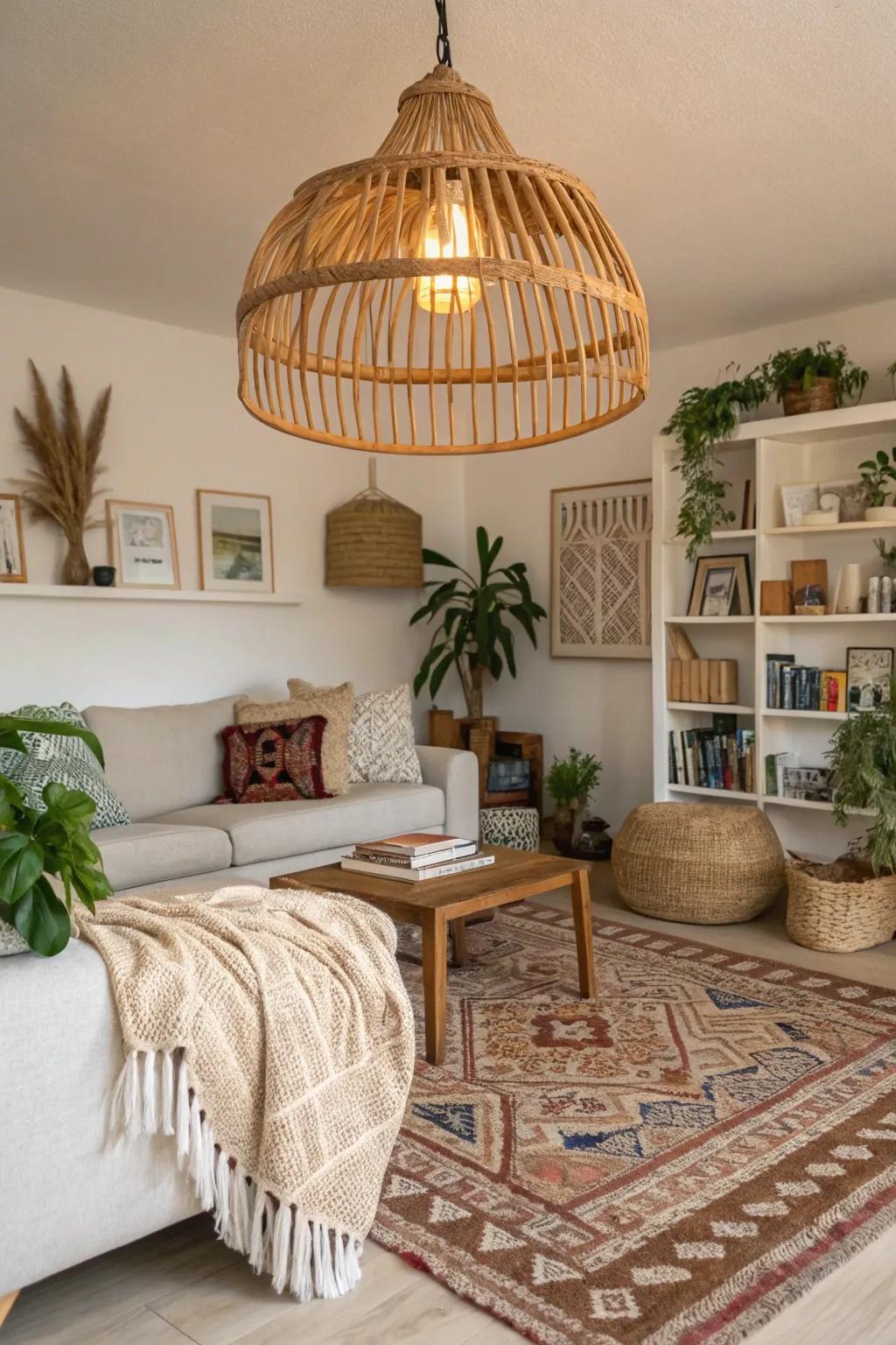 Natural fiber elements enhance free-spirit vibes effortlessly.