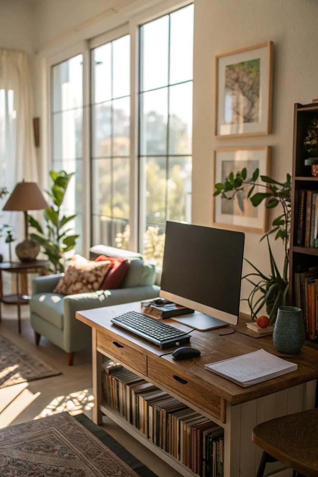 Natural light creates an inviting and energizing atmosphere.