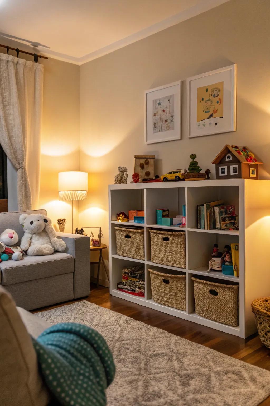 A toy rotation system keeps things fresh and organized.