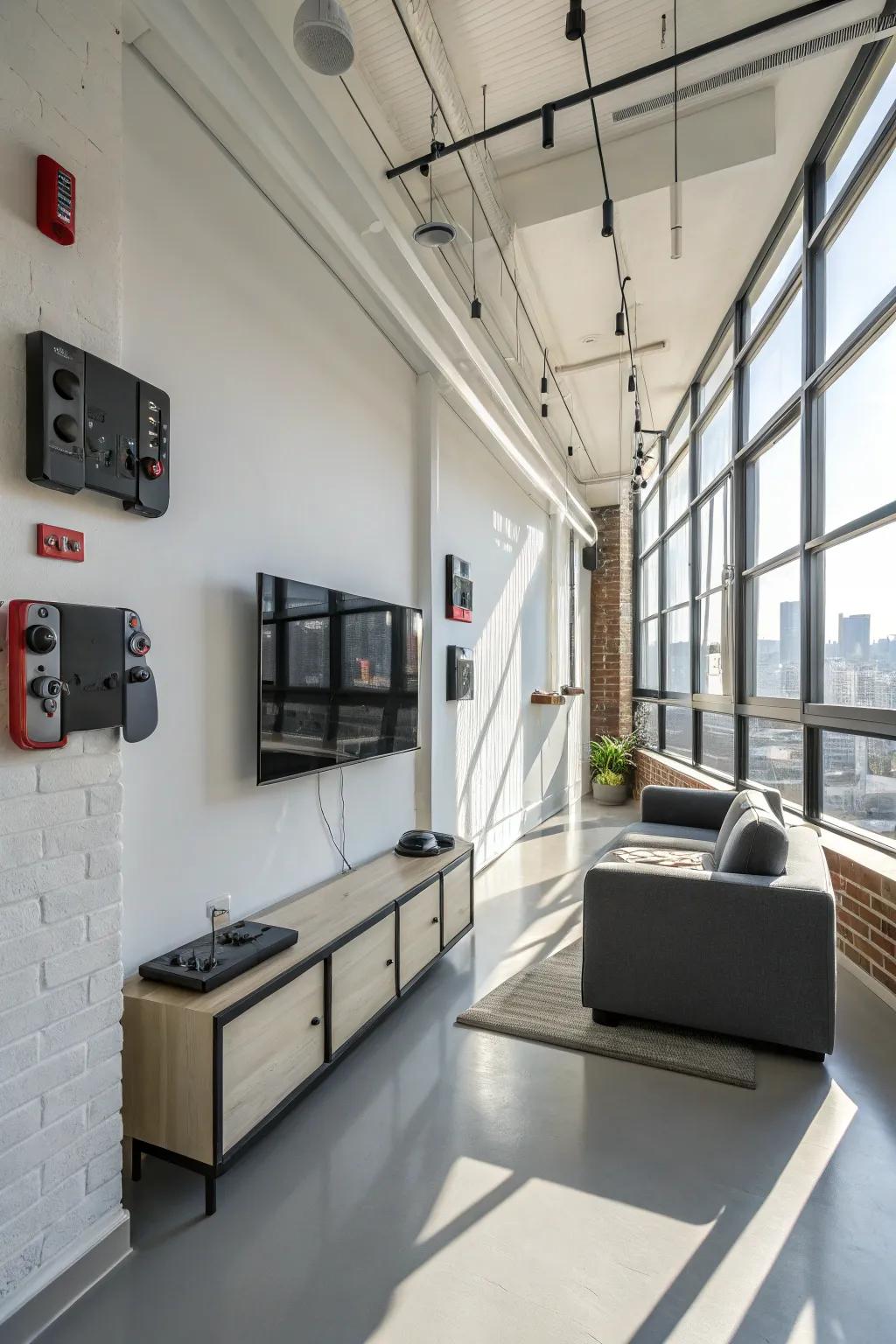 Wall-mounted consoles provide a stylish and space-saving option for gamers.