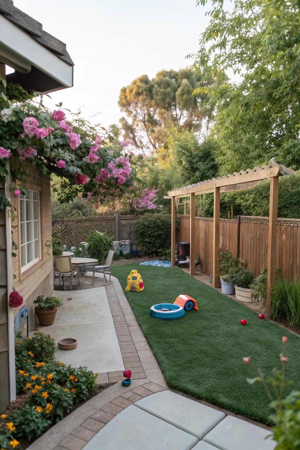 A space that combines relaxing and playing for everyone in the family.