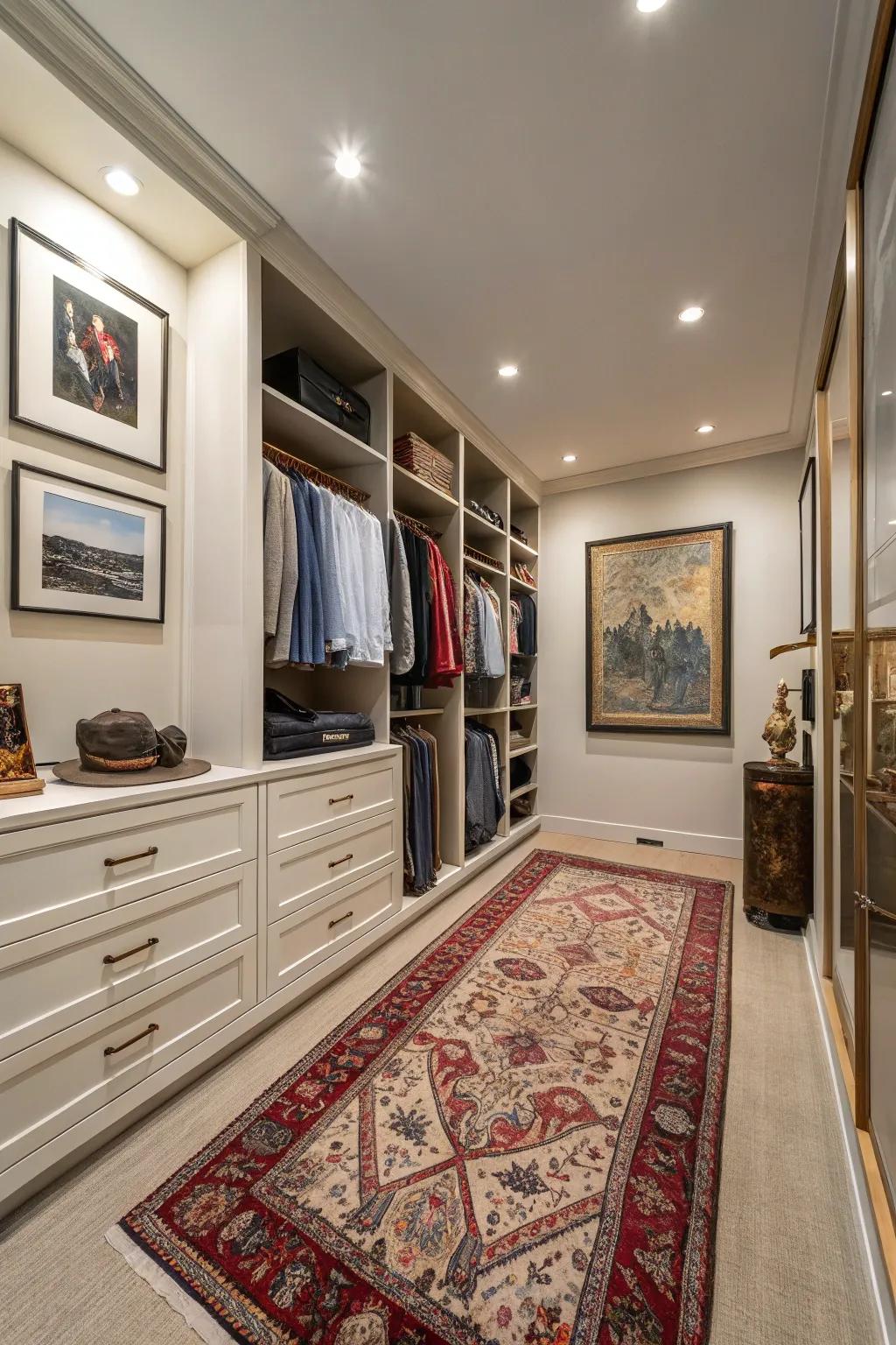 Decorative pieces add personality and warmth.