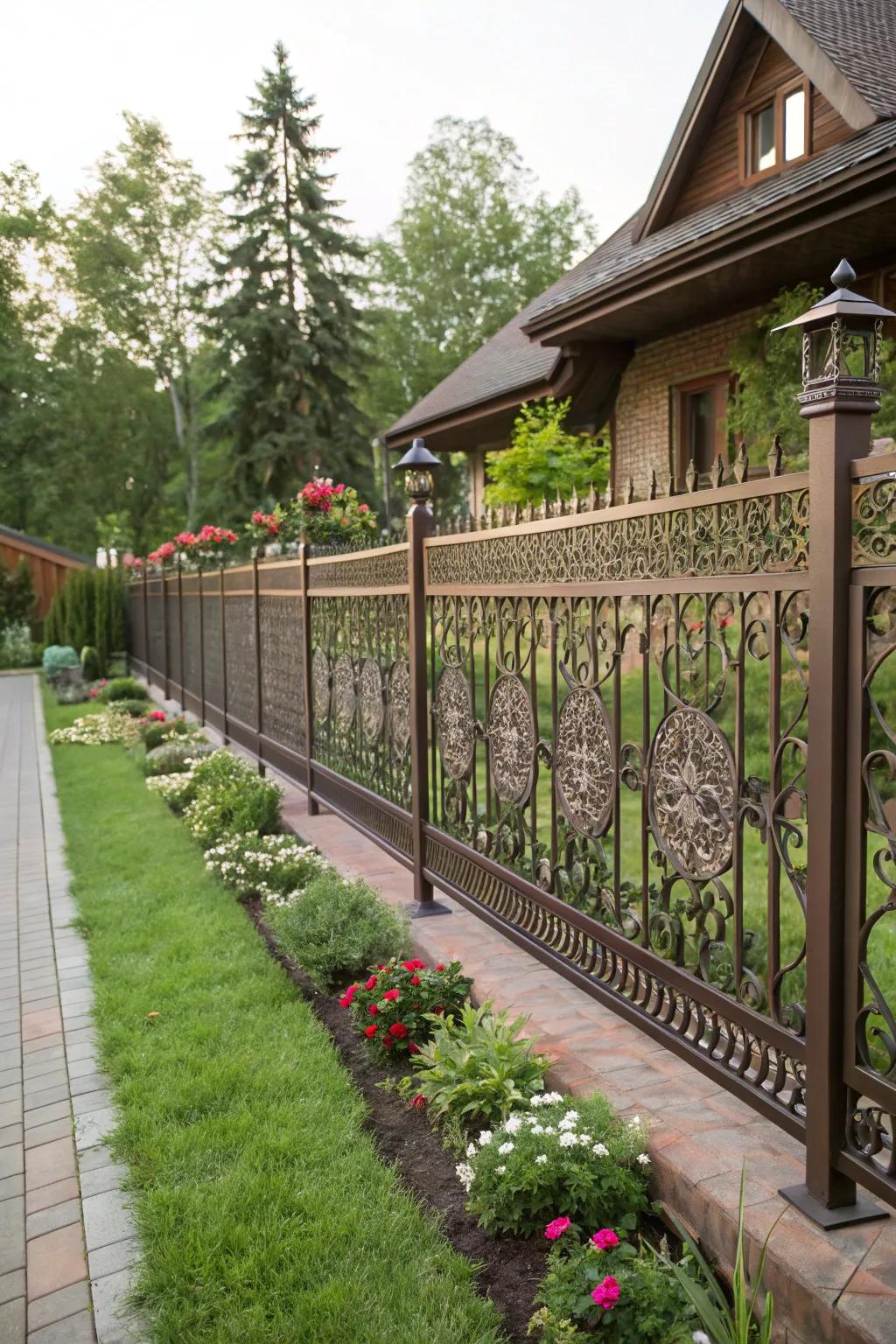 Laser-cut designs allow you to personalize your fence
