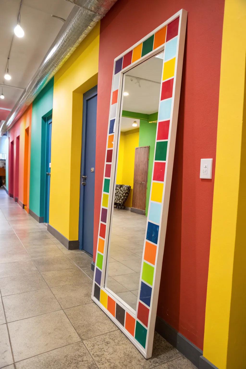 Vibrancy and boldness are added with color blocking.
