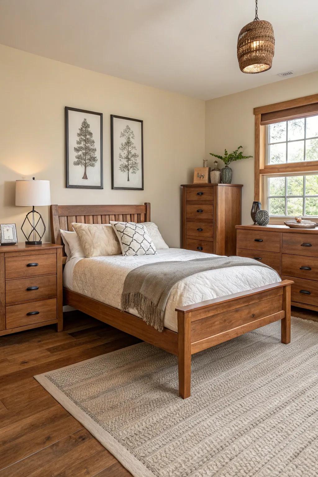 Understated design highlights the elegance of wood.