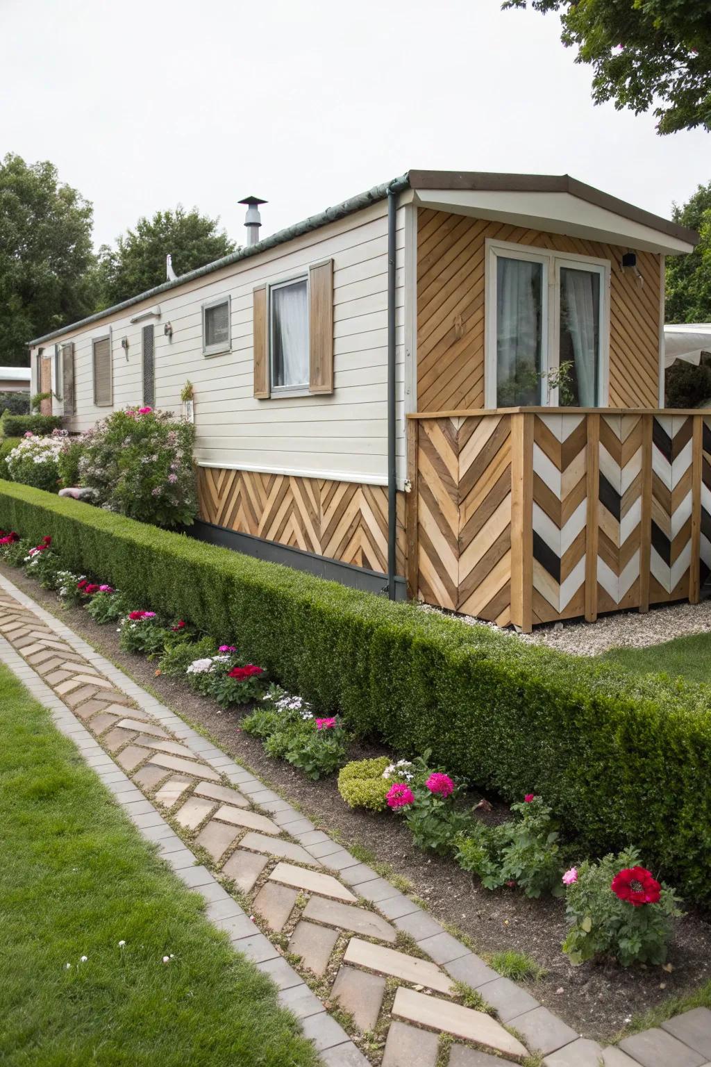 Chevron designs infuse your timber skirting with dynamic movement and style.