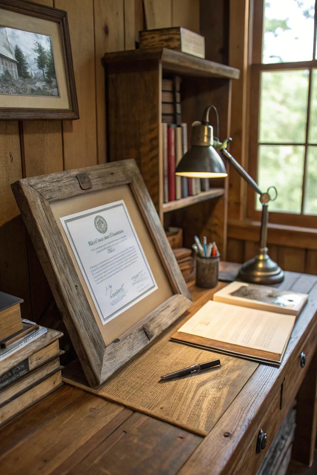 Add character and warmth to your space with a country repurposed timber frame.