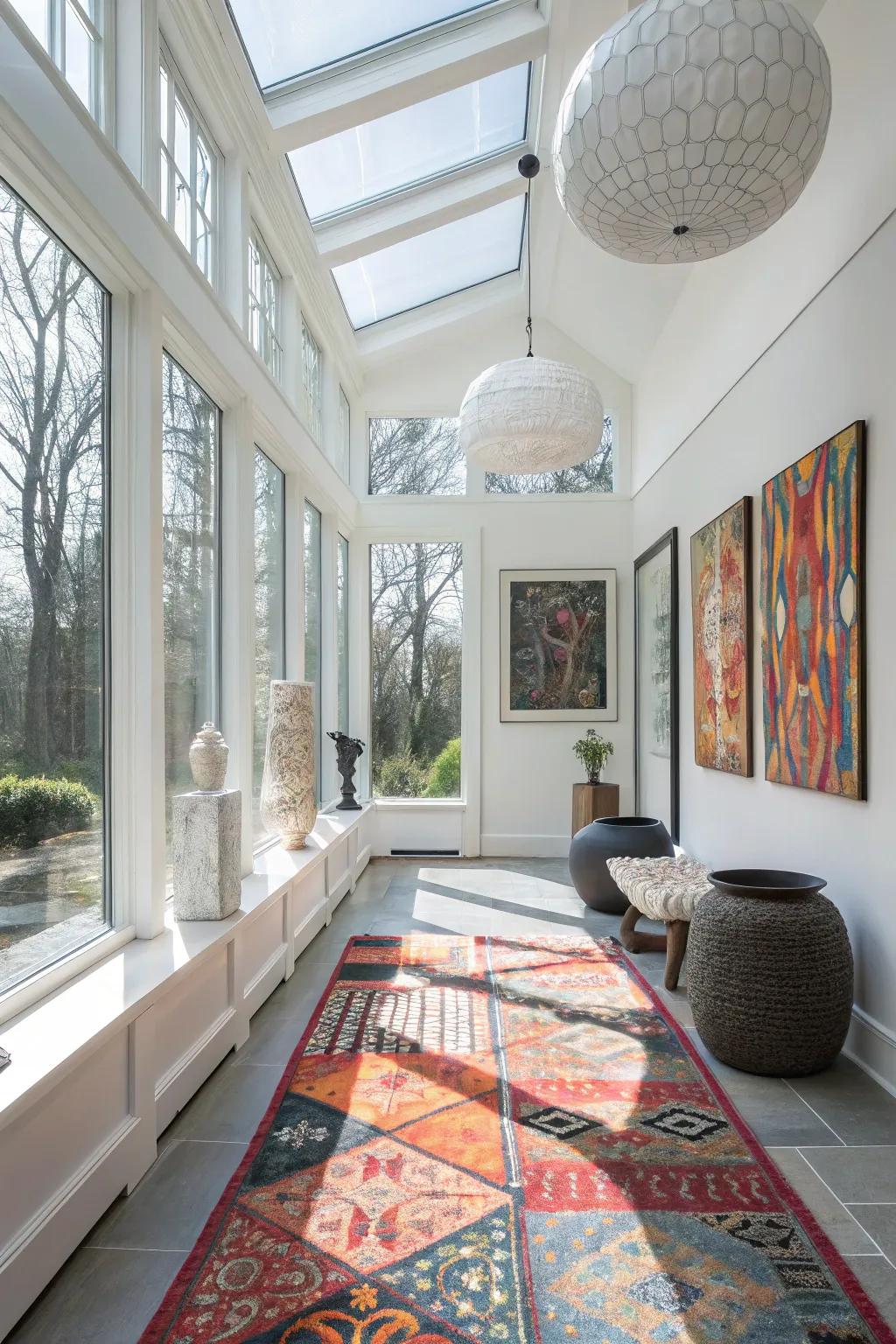 Decorative touches infuse personality and flair into this sunroom.