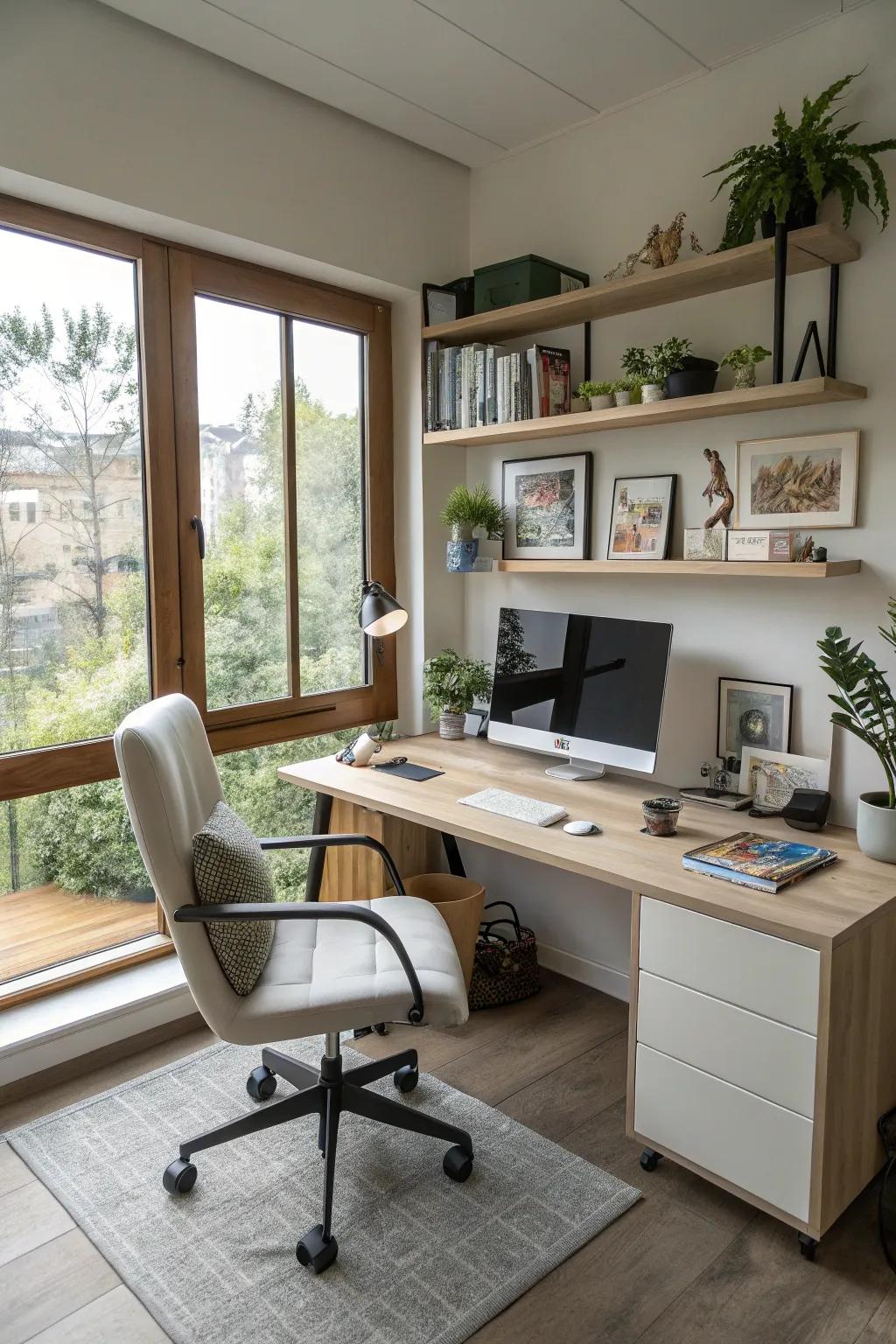 Effortless tech integration in a modern office.