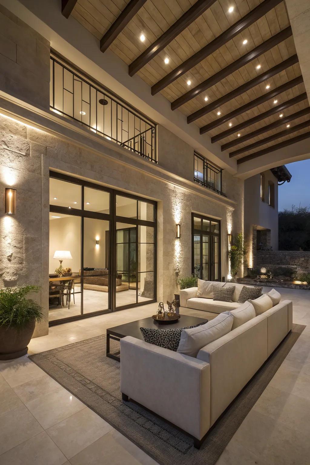 Illumination that highlights the beauty of modern architecture.