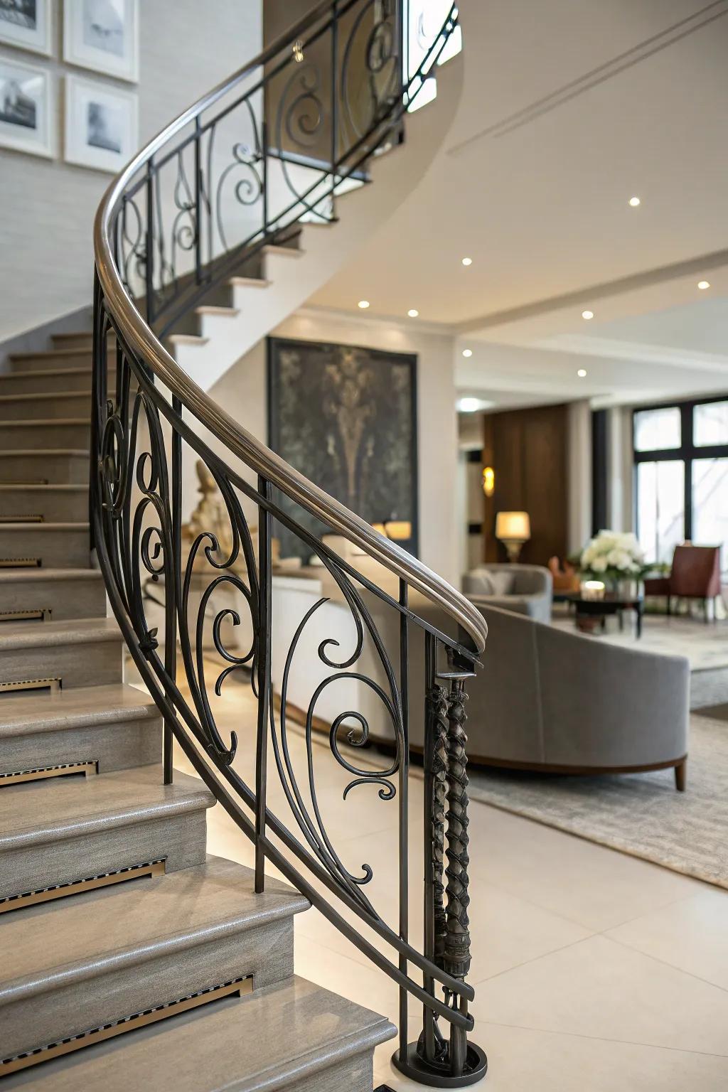 Introduce elegance with curved designs.