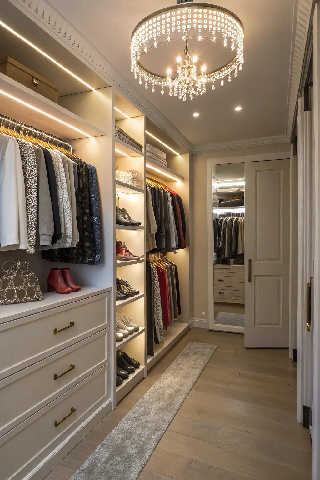 Decorative lighting enhances both style and functionality.