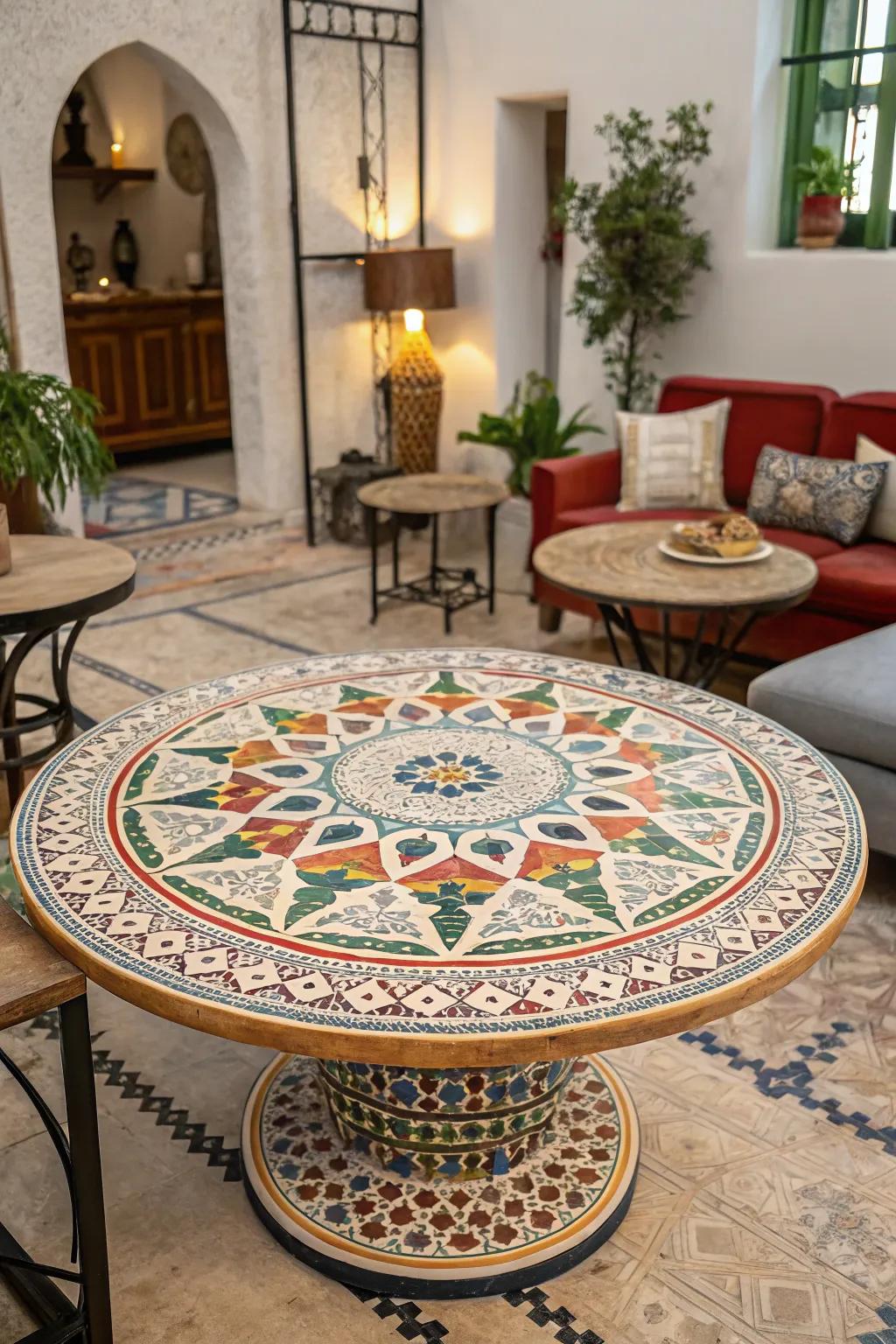 Worldwide mosaic designs add global charm to your home.