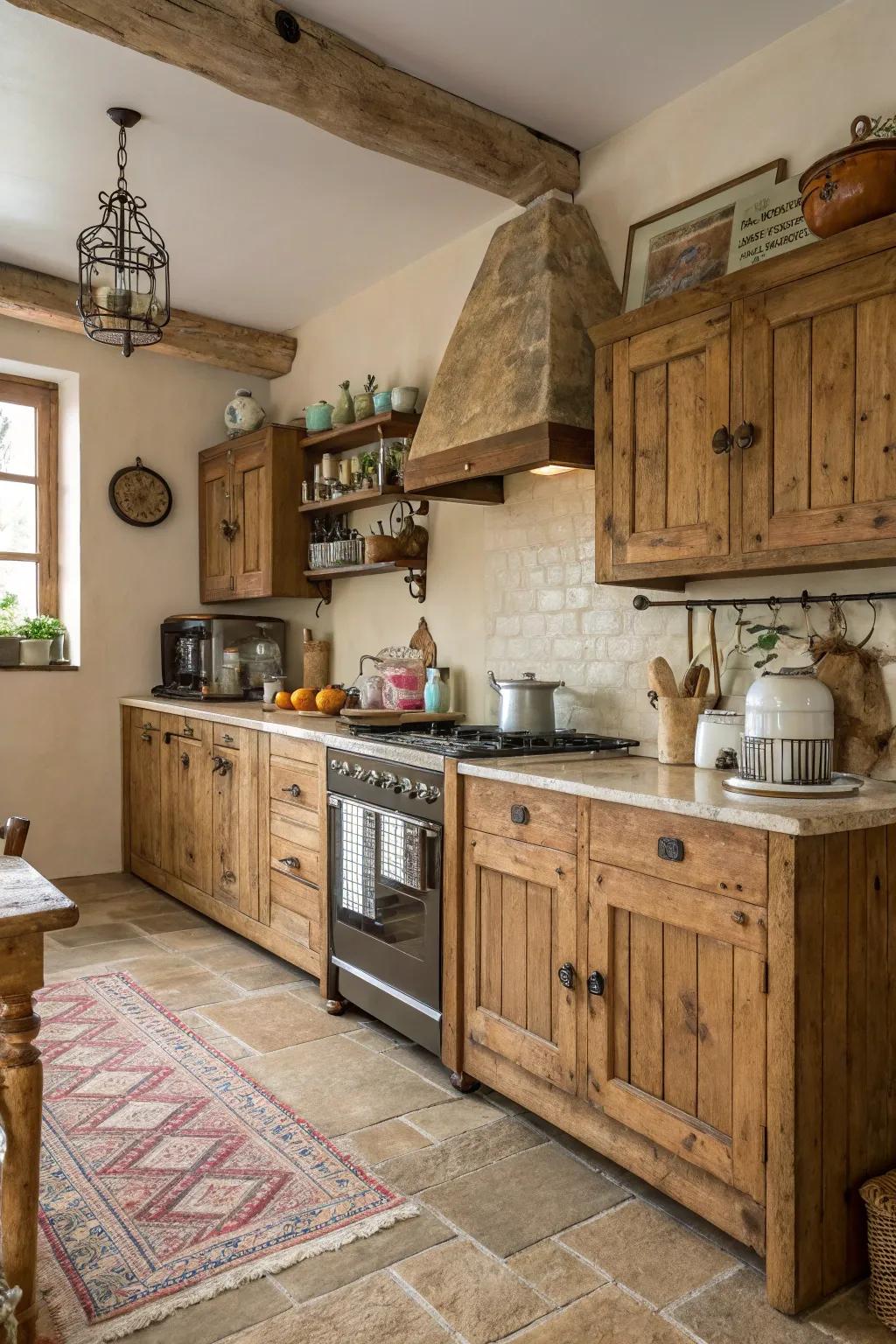 Reclaimed timber introduces distinctive character and sustainability.