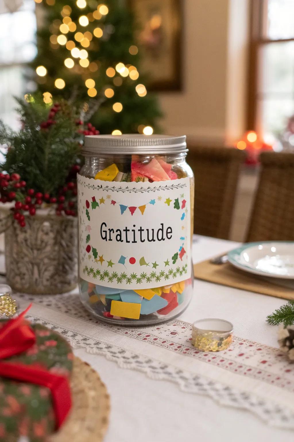 A thoughtful jar for thanks, great for thinking about the holidays.