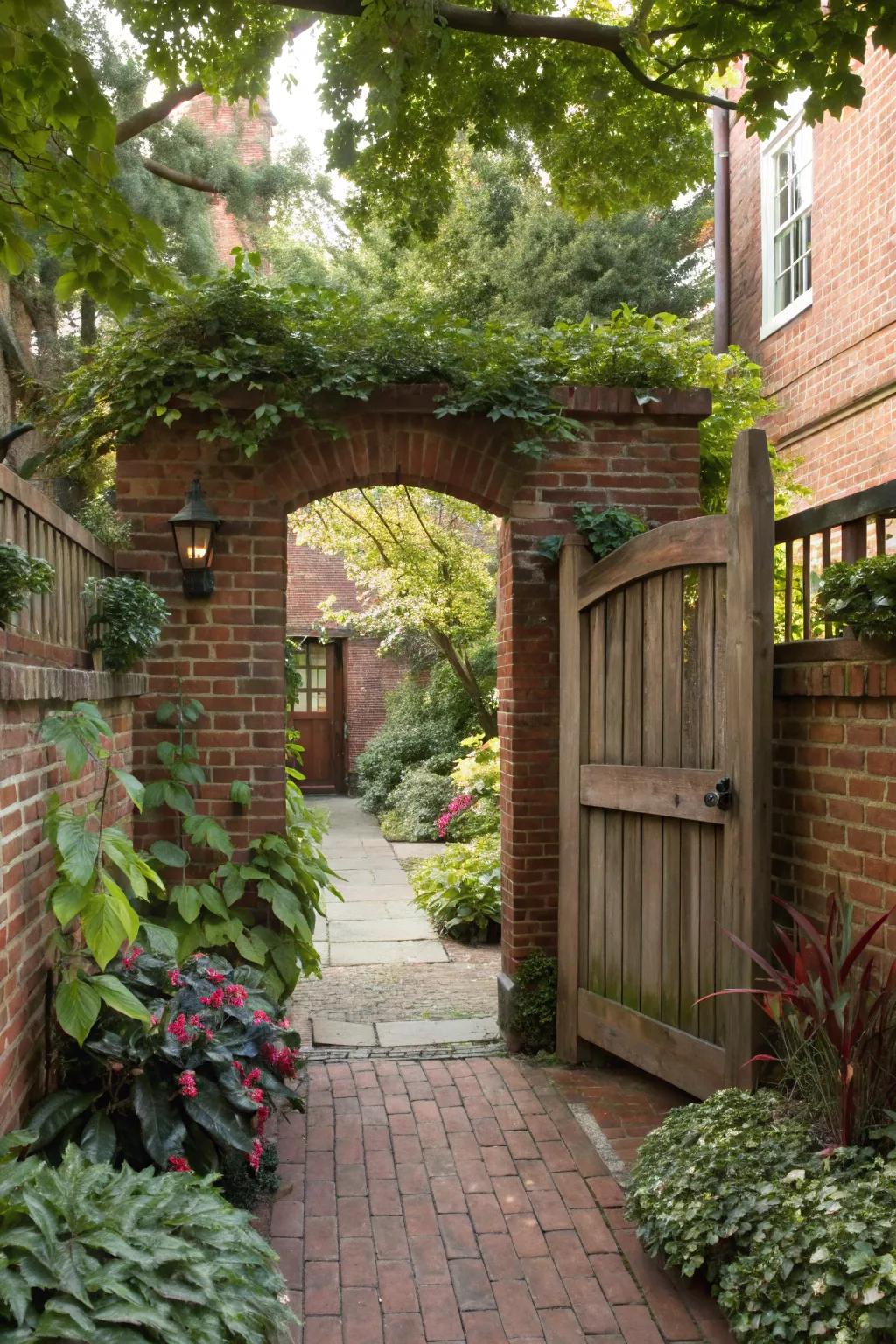 A grand gateway welcomes you into this elegant courtyard