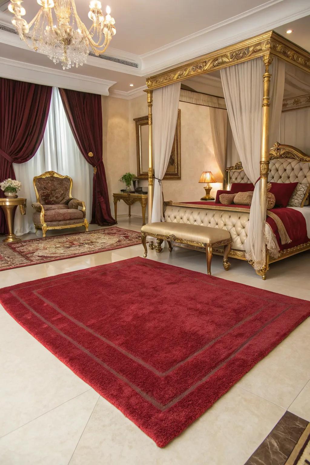 Deluxe floor coverings add comfort and warmth.