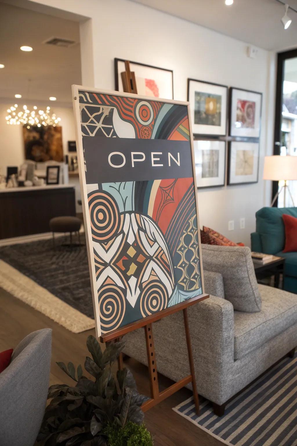 An artistic open display gives your d&eacute;cor creativity.