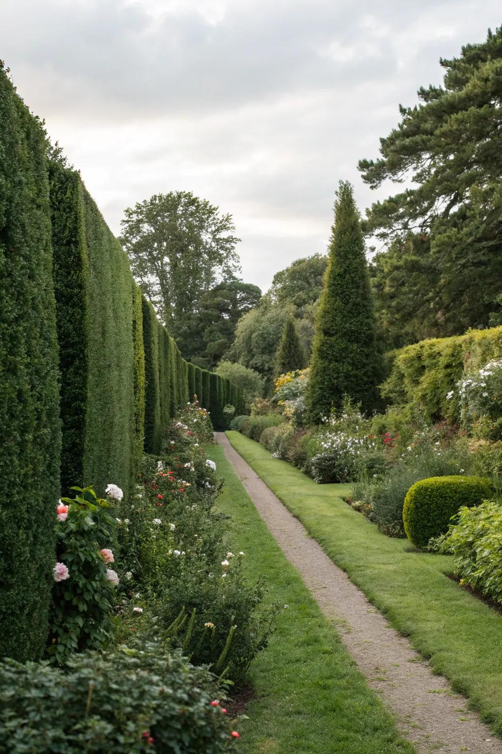 Tall hedges or fences can foster a sense of privacy and seclusion in your garden.