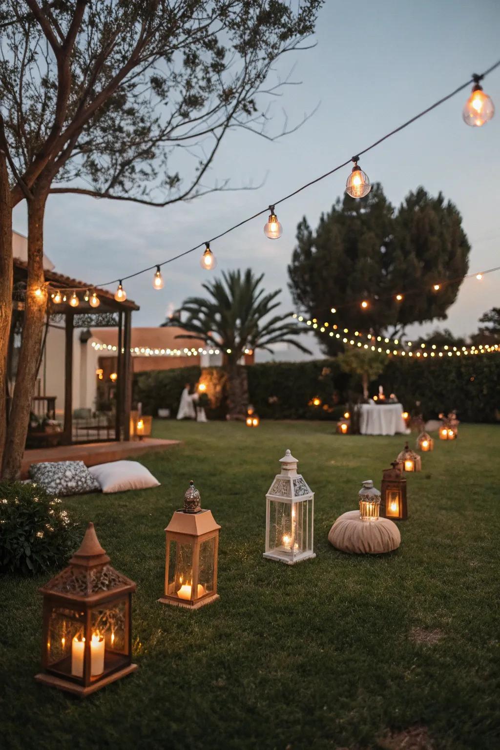 A cozy and welcoming radiance ideal for a Halloween night gathering.