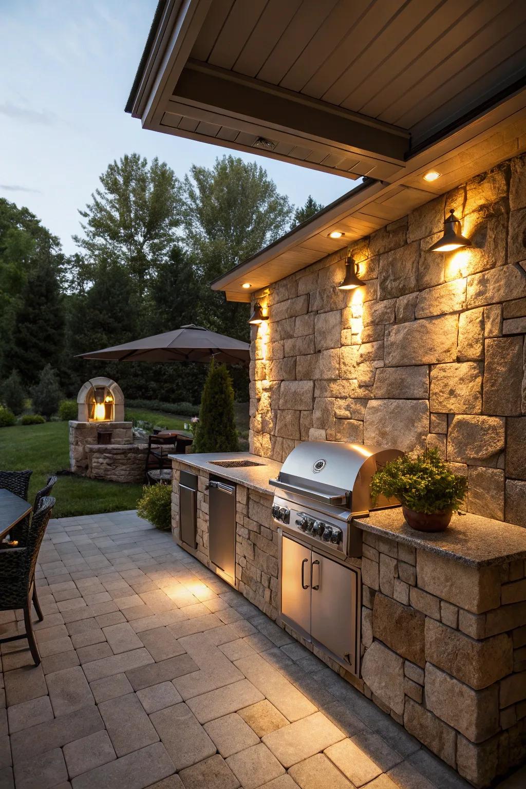 Accentuating structural specifics with illumination produces visual curiosity.