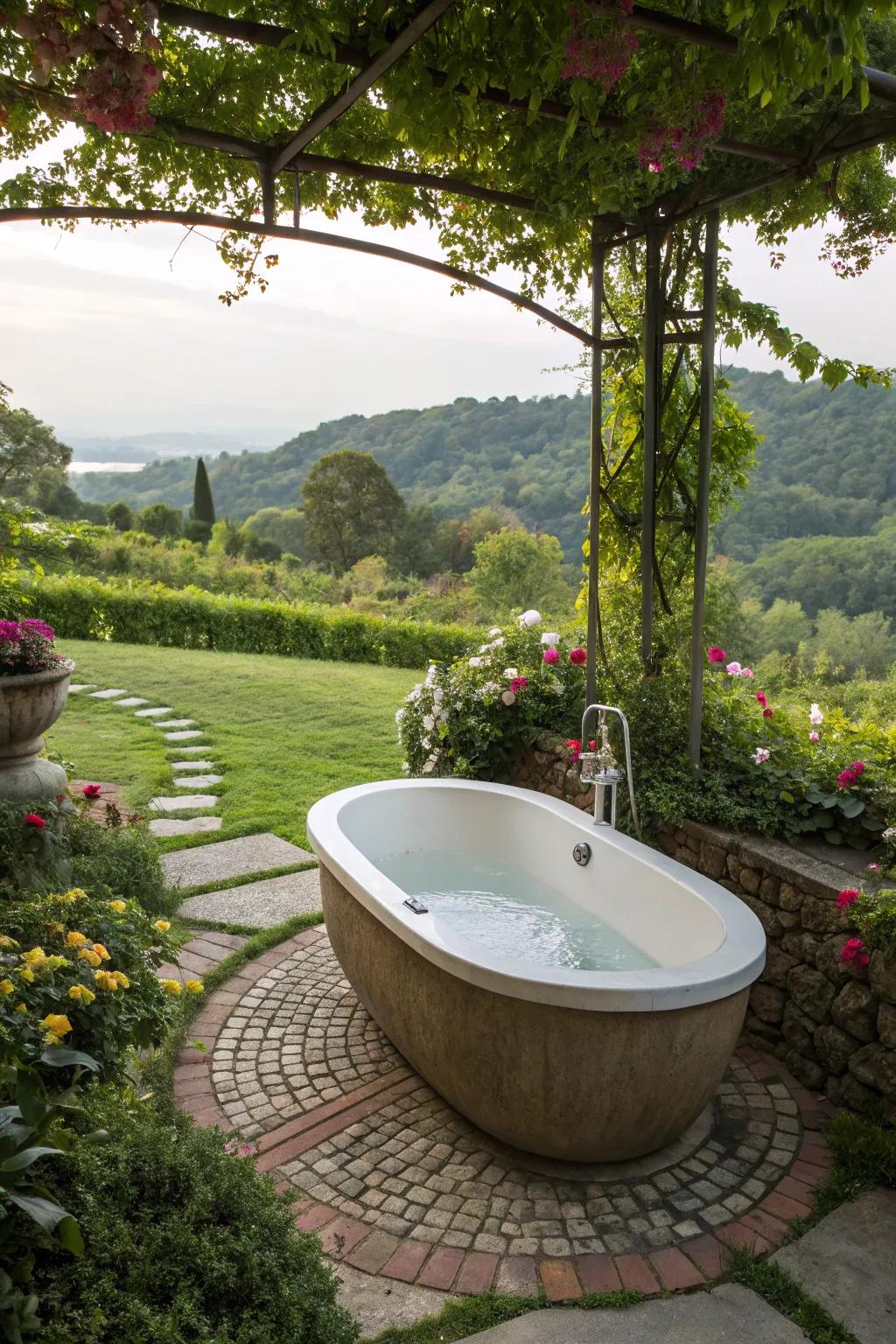 Make a bold statement by choosing a uniquely shaped tub.