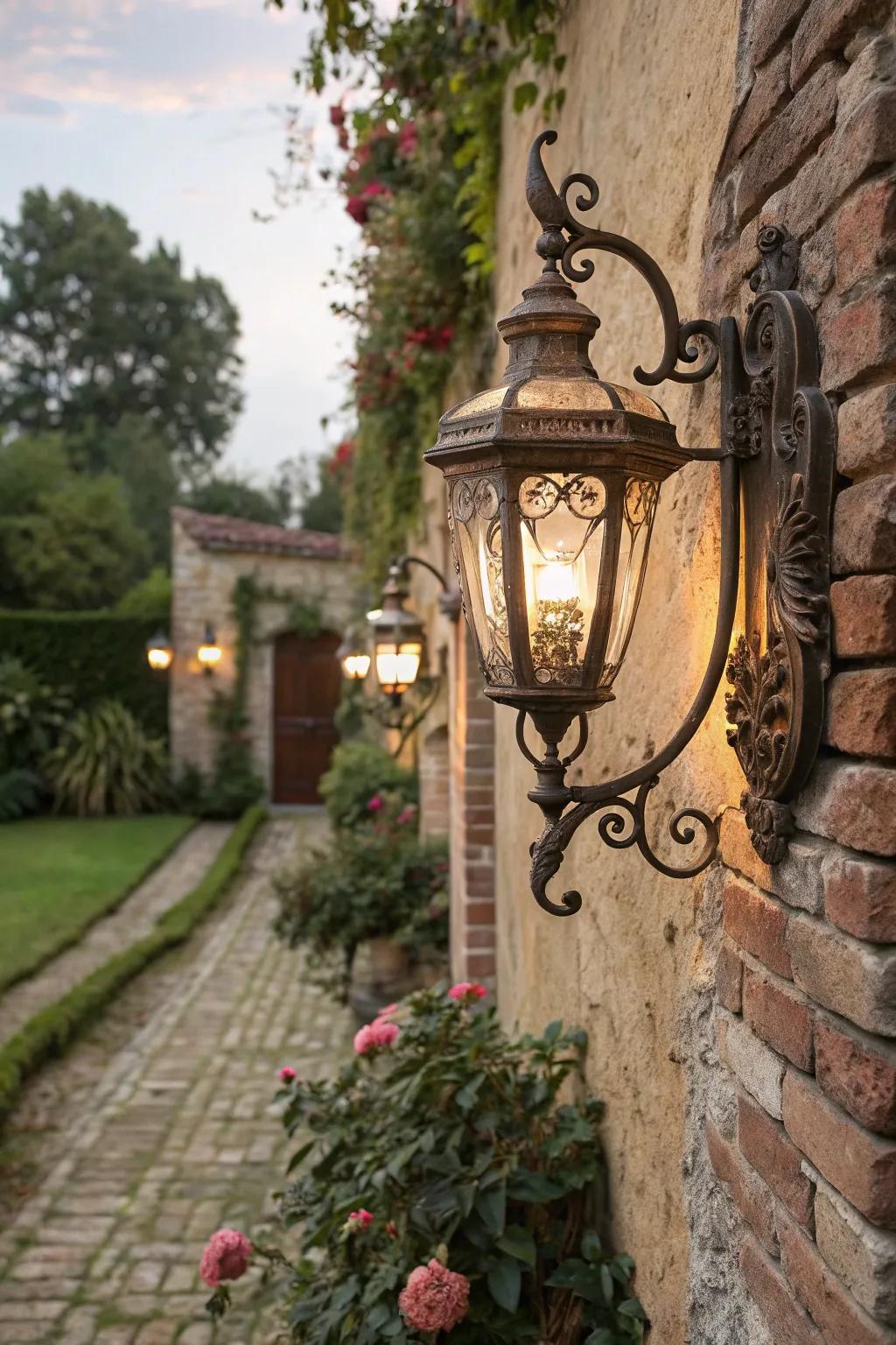 Incorporate timeless elegance with vintage-inspired lighting.
