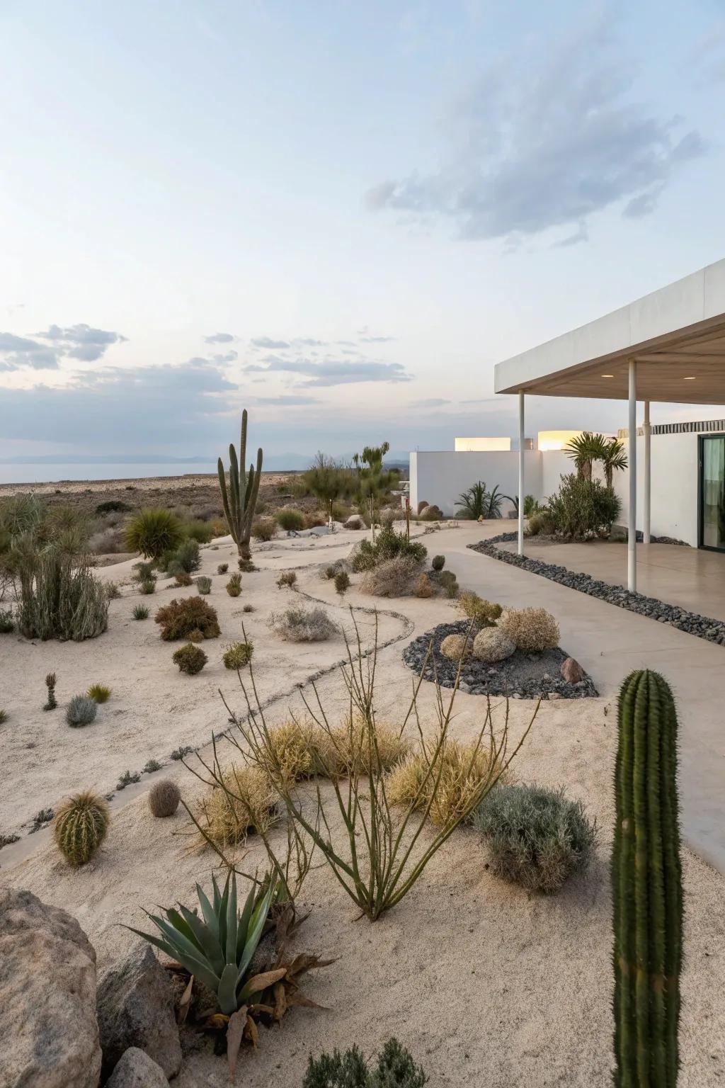 Understated plantings create a serene, spacious garden.