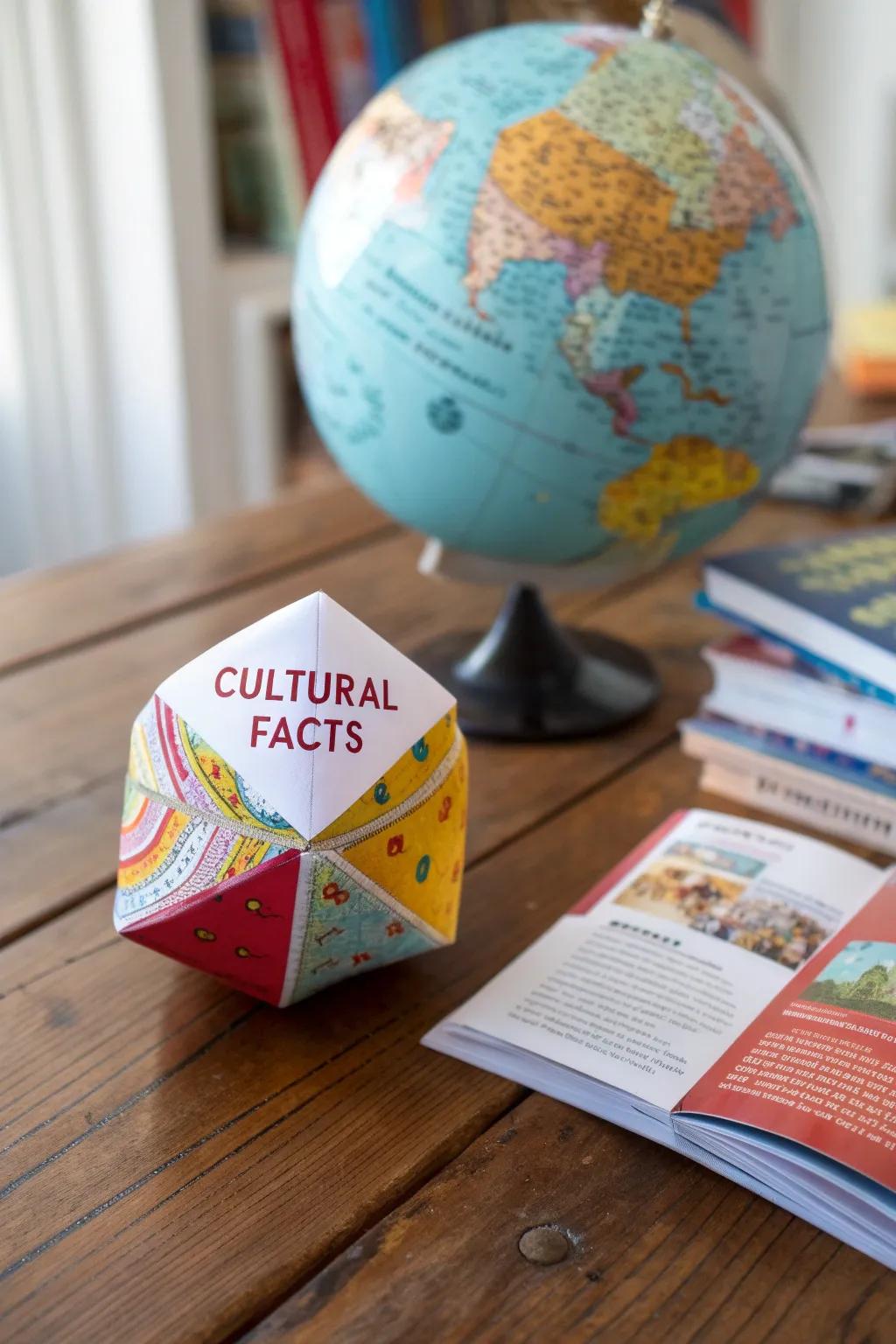 Explore the world with cultural facts in your fortune teller.