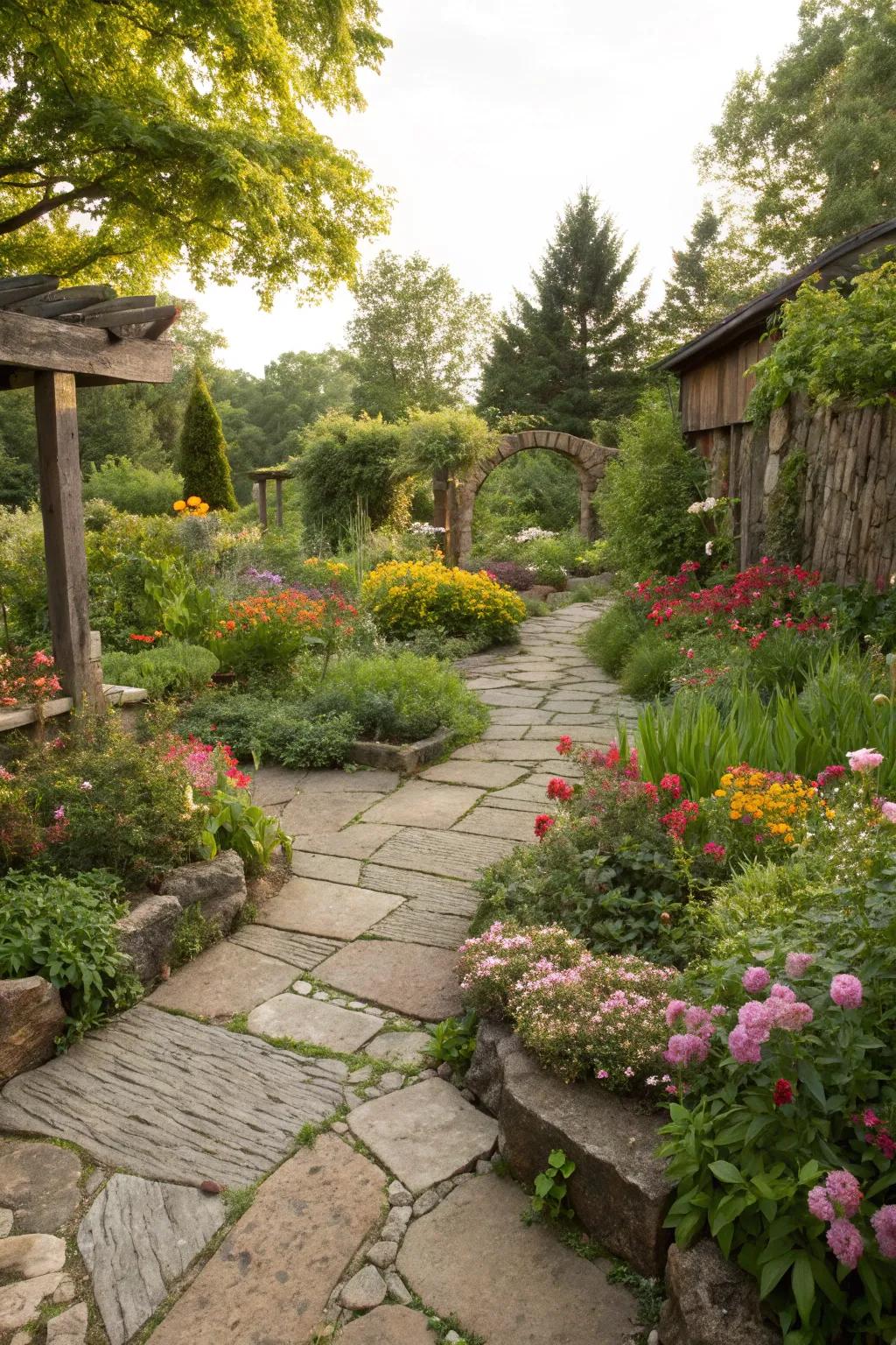 Embrace country allure with original rock pavers.