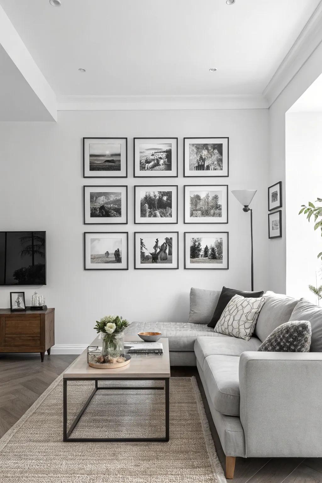 Achieve timeless elegance with a monochrome photo collage.
