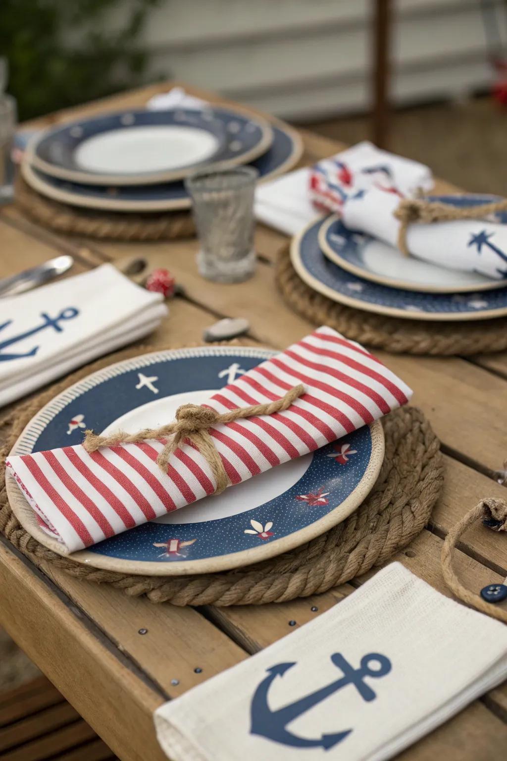 Elevate your celebration via chic marine-inspired placements.