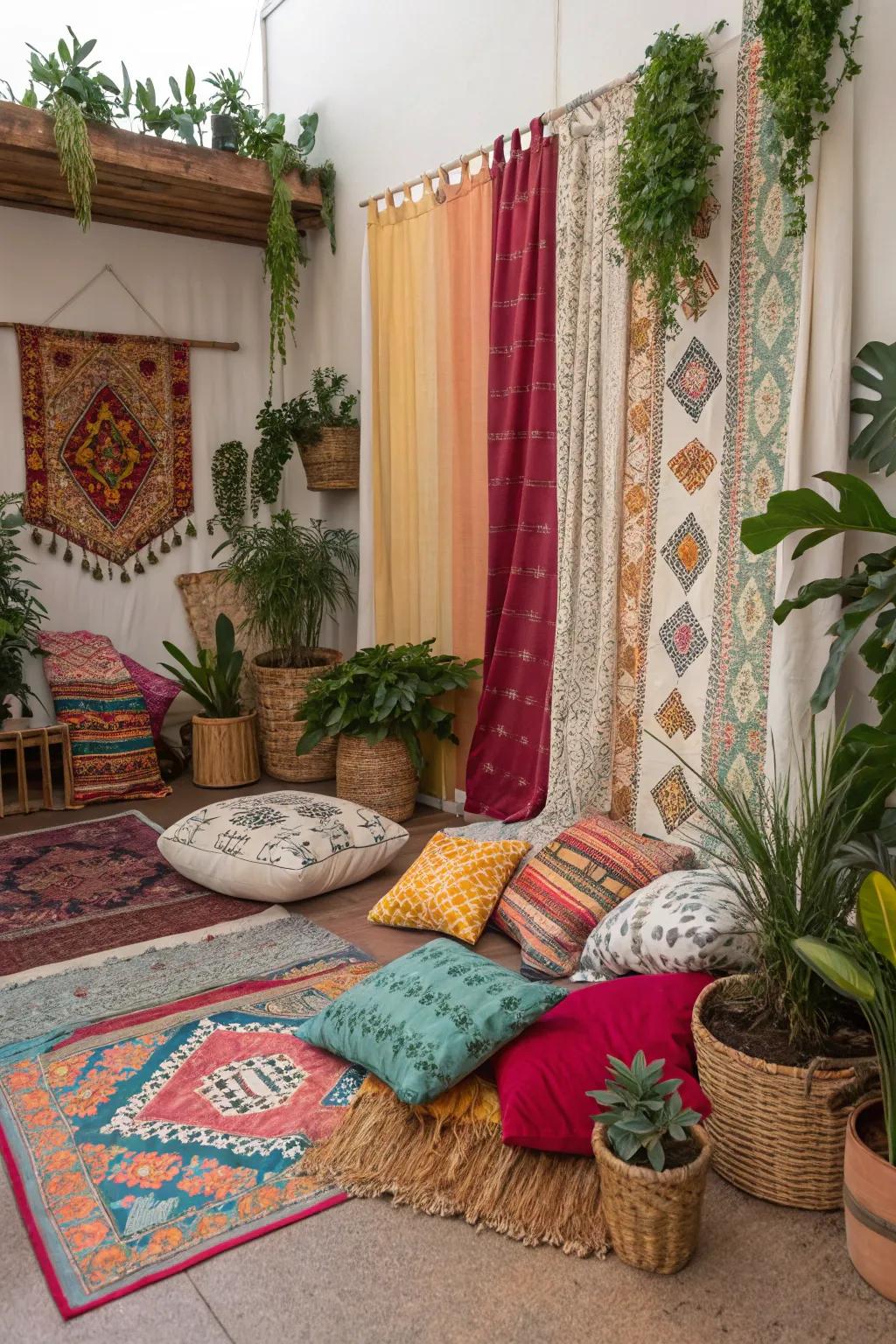 Blend styles for a vibrant bohemian look.